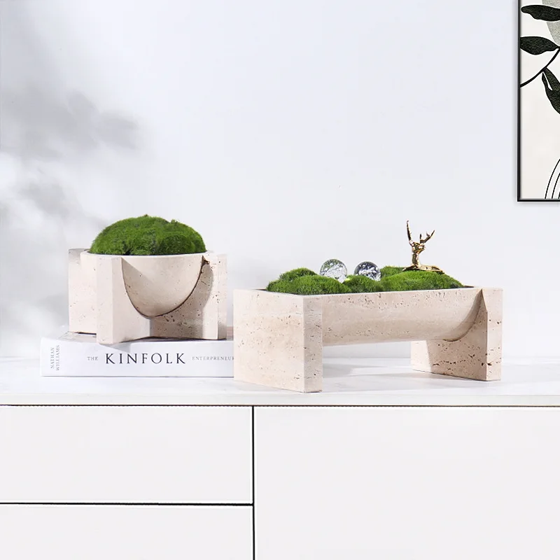 Natural Marble Stone Flower Po - огляд і ціна Aloe Vera Pot
